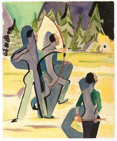 Archer - Watercolour, Ernst Ludwig Kirchner